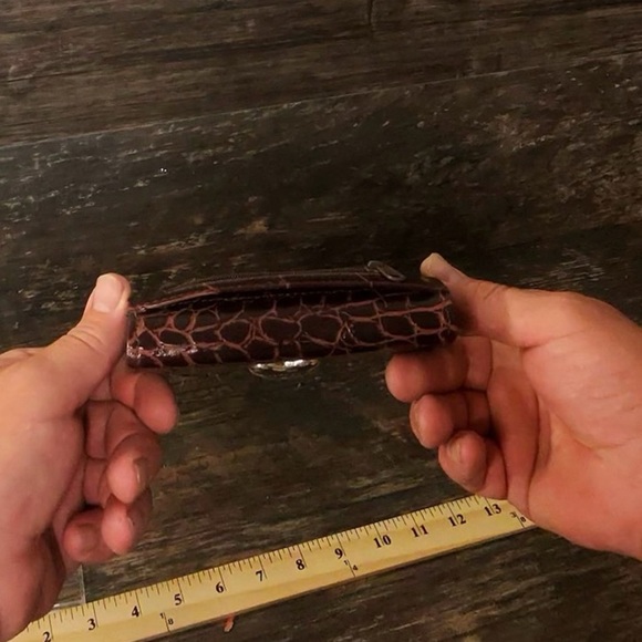 Brown and Black Croc-Embossed Wallet - Picture 12 of 12
